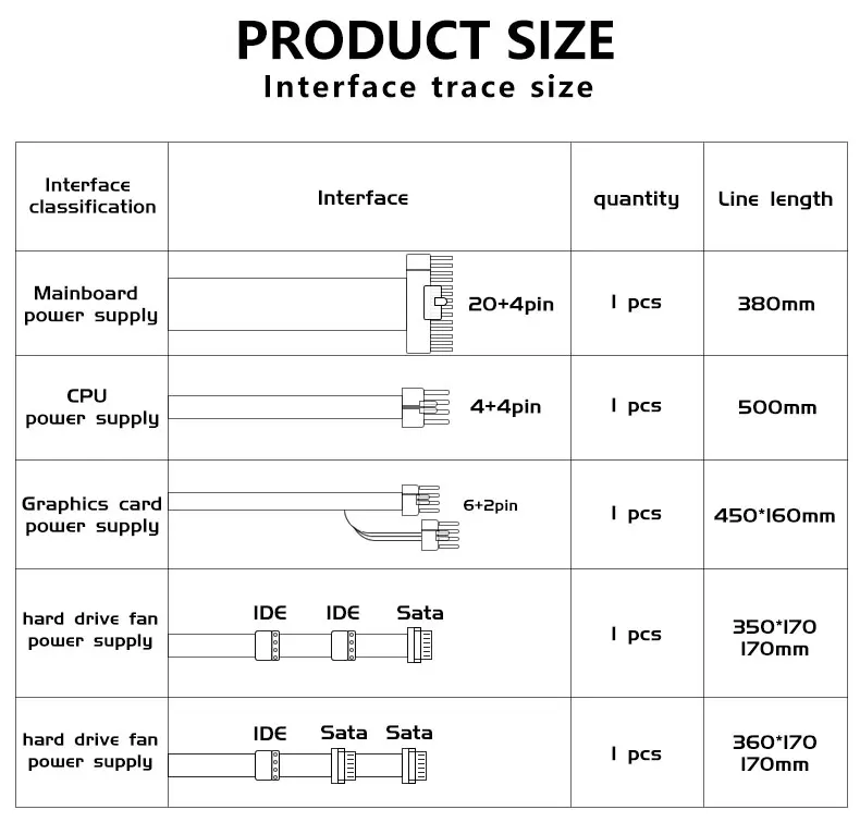 SFX PC Power Supply 400W PSU 400W PC Desktop Gaming Power Supply SFX400 Small PSU 110V 220V