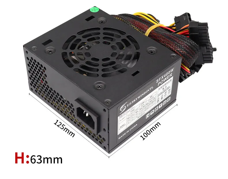 SFX PC Power Supply 400W PSU 400W PC Desktop Gaming Power Supply SFX400 Small PSU 110V 220V