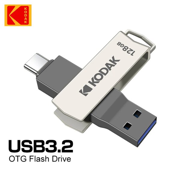 KODAK 2 in 1 OTG USB 3. 2 Type C To USB flash drive Pen Drive 64GB 128G Usb3.2 Memory Stick flash Disk Type-C Pendrive - Image 2