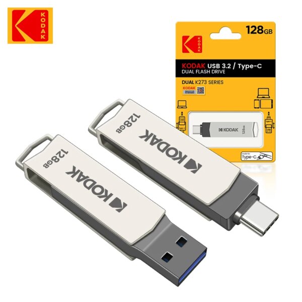 KODAK 2 in 1 OTG USB 3. 2 Type C To USB flash drive Pen Drive 64GB 128G Usb3.2 Memory Stick flash Disk Type-C Pendrive - Image 4