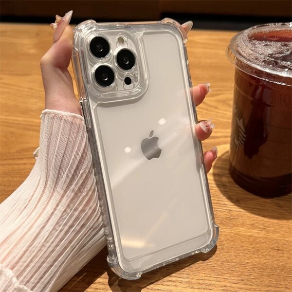 Luxury Shockproof Transparent Phone Case For iPhone 15 14 13 12 11 Pro Max X Xs XR Max 7 8 Plus Clear Bumper Cases Cover - Image 5