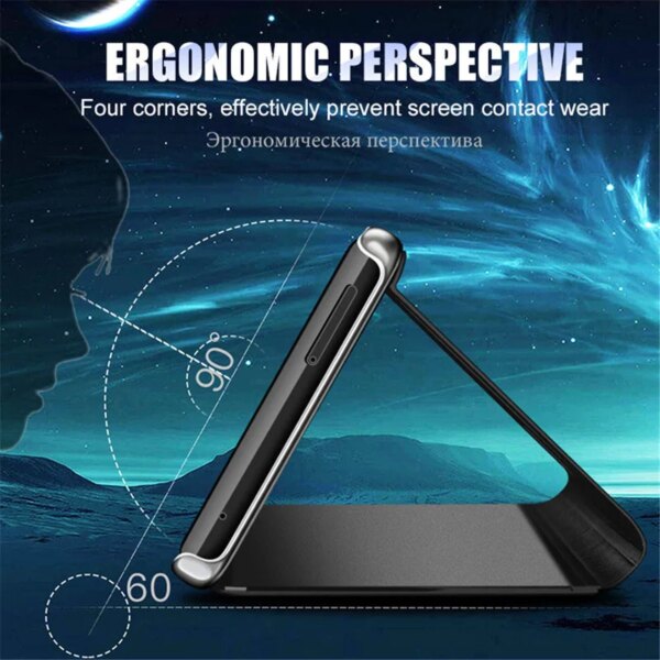 Smart Mirror Flip Case For Samsung Galaxy A53 A13 A52 A73 A33 A51 A12 A21s A50 A70 A32 A22 A71 A72 A42 A81 M21 A31 M12 A41 Cover - Image 5