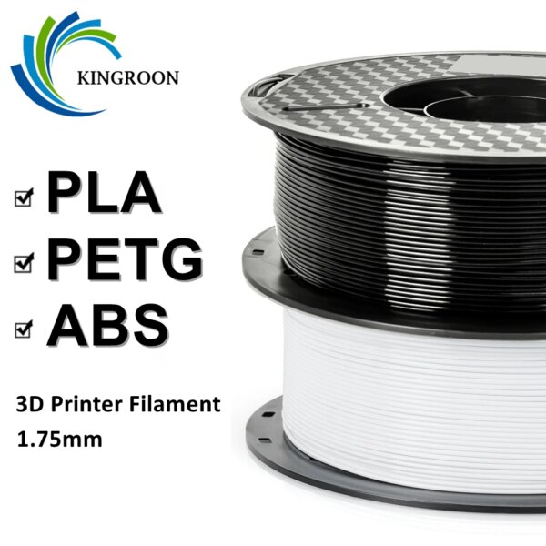 KINGROON 10KG PLA/ ABS/ PETG Filament 1.75mm Black White Gray , Wholesale 10 Rolls PLA ABS PETG Plastic For 3D Printer - Image 2