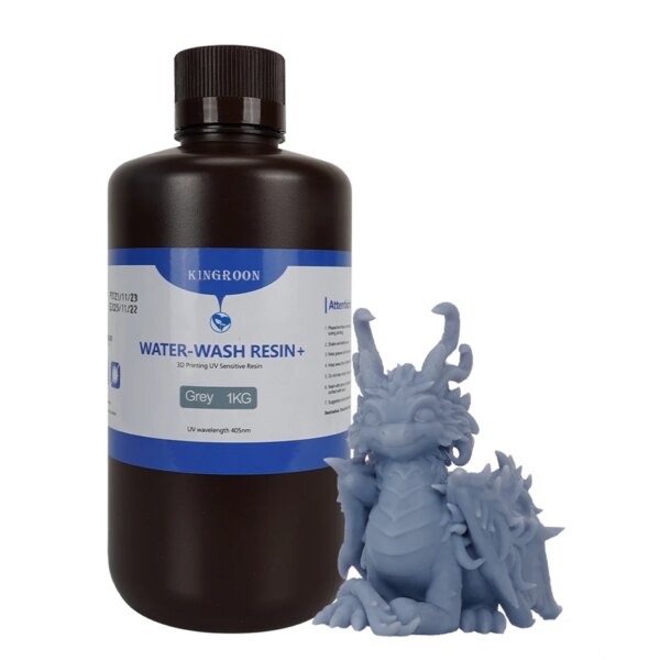 KINGROON Water-Wash Resin 22LbS 405nm Standard Photopolymer Water Washable Resin For LCD 3D Printer High Precision 5kg 10kg - Image 2