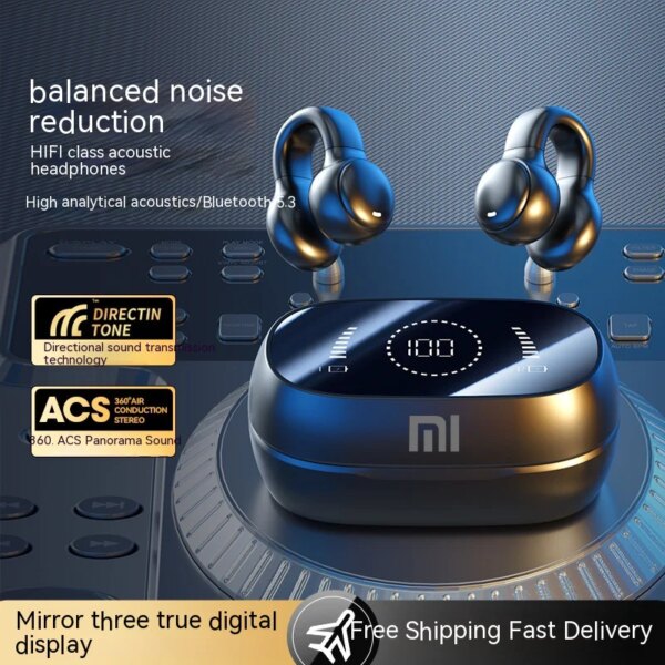 Xiaomi M47 Bluetooth 5.3 Earphone Wireless Bone Conduction Headsets Noise Cancelling HiFI Stereo Sound Sport Headset Earbuds - Image 2