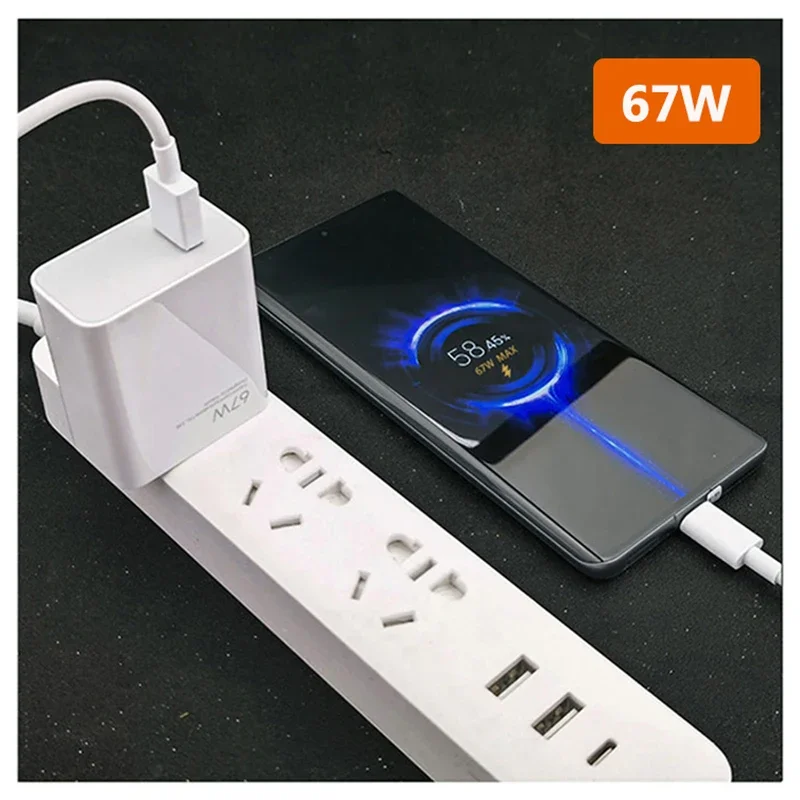 Original Xiaomi 67W Charger Fast Charging Quick Power Adapter EU US Type C Cable Mi 13T 13 12 Lite Redmi Note 13 12 11 Pro Turbo