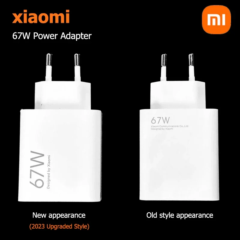 Original Xiaomi 67W Charger Fast Charging Quick Power Adapter EU US Type C Cable Mi 13T 13 12 Lite Redmi Note 13 12 11 Pro Turbo