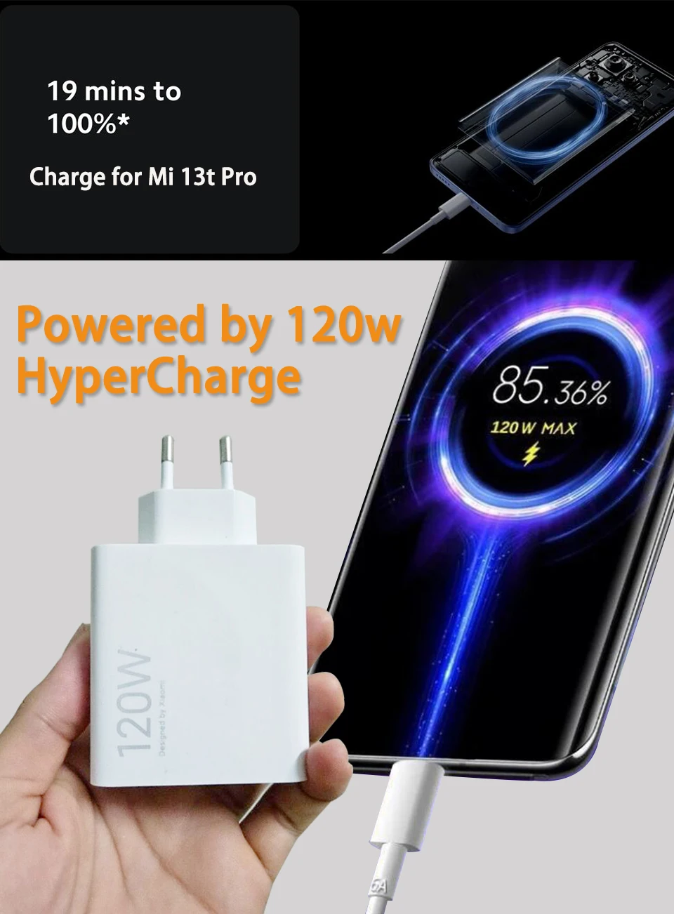 Gan Xiaomi 120W Fast Charger Original MI Carregador Adapter EU US Turbo Charge Mi 12T Pro 11T 13 Redmi K50 Poco F4 Blackshark 5