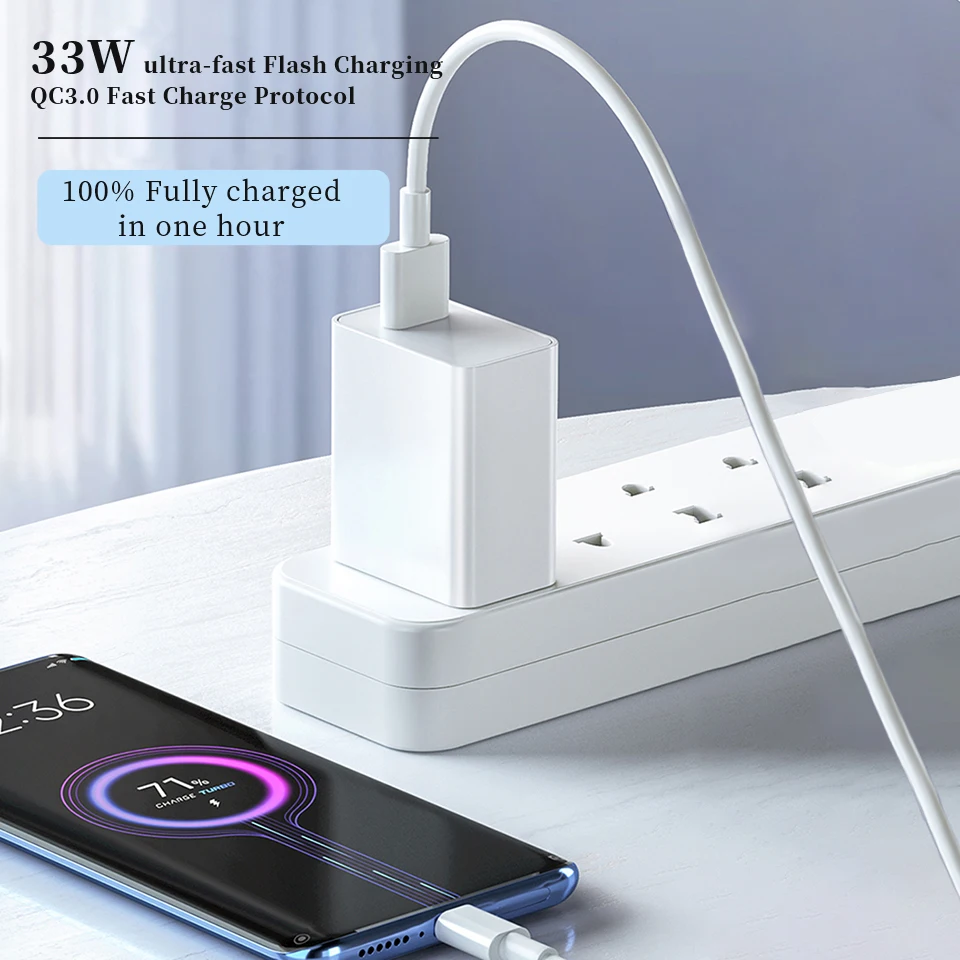 Original 33w Xiaomi Fast Charger Mi Turbo Charge Eu Phone Cargador Redmi Note 13 11 10 K30 Poco M2 Pro Mi 10s Blackshark 2 Cable