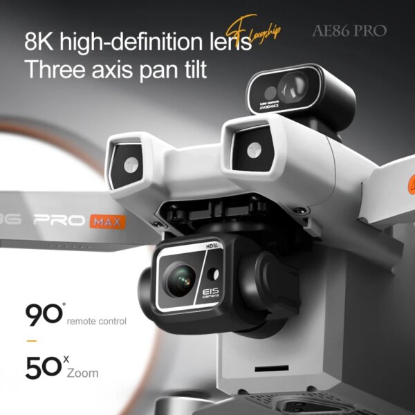 New AE86 PRO MAX 8K Professional HD Aerial Dual-Camera 5G Drone GPS 360° Obstacle Avoidance Drone Quadcopter UAV Drone Adults - Image 3