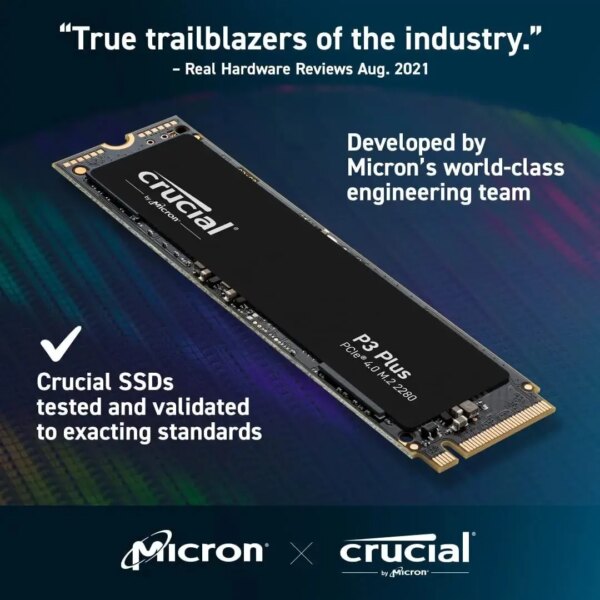 Crucial P3 Plus 2TB 1TB 500GB PCIe Gen4 3D NAND NVMe M.2 SSD, up to 5000MB/s - Image 5