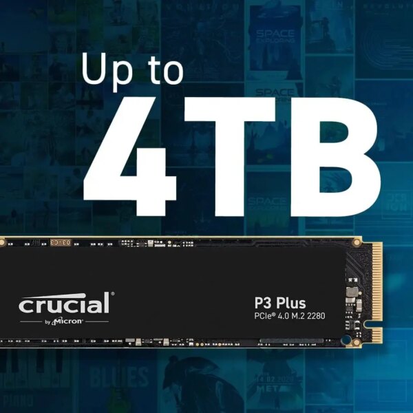 Crucial P3 Plus 2TB 1TB 500GB PCIe Gen4 3D NAND NVMe M.2 SSD, up to 5000MB/s - Image 4