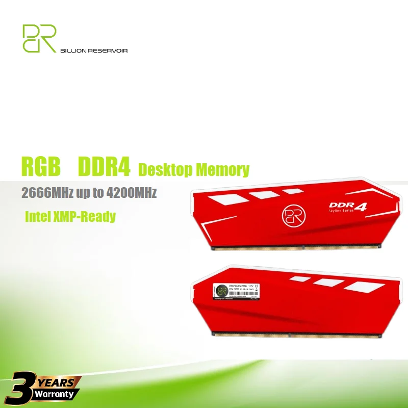 BR DDR4 Ram Memory 3200Mhz 8GB 16GB 2666Mhz 3600Mhz XMP 2.0 RGB Deskto Gaming Heat Sink Motherboard Intel AMD