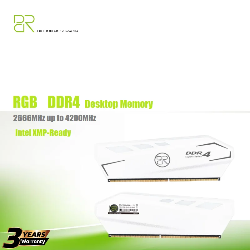 BR DDR4 Ram Memory 3200Mhz 8GB 16GB 2666Mhz 3600Mhz XMP 2.0 RGB Deskto Gaming Heat Sink Motherboard Intel AMD