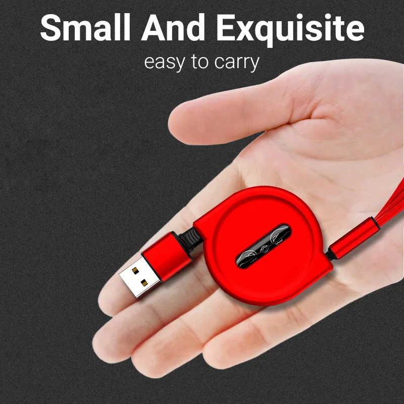 NNBILI 2024New Retractable Fast charging for Android TYPE-C Apple Xiaomi Samsung braided three-in-one mobile phone data cable