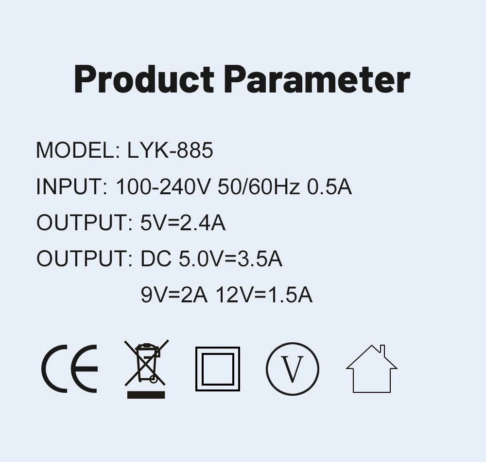 35W USB Charger Fast Charging Mobile Phone Charge Adapter Digital display Charger For iPhone 15 Samsung QC 3.0 Quick Charge Plug