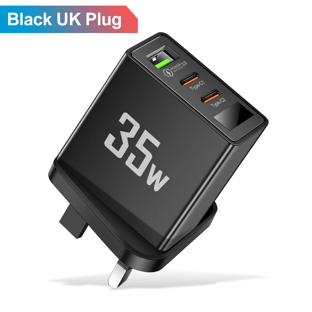 Black UK Plug