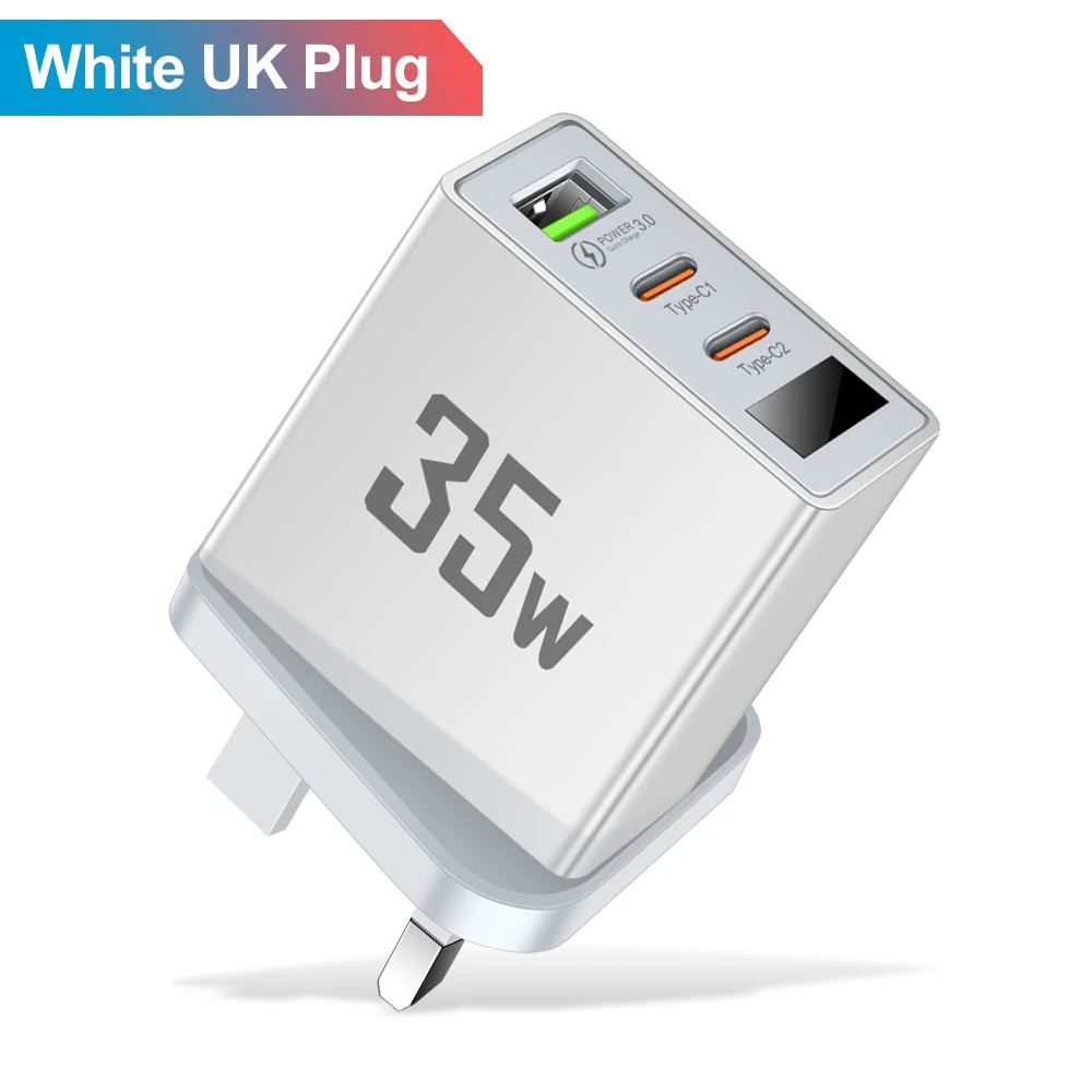 White UK Plug