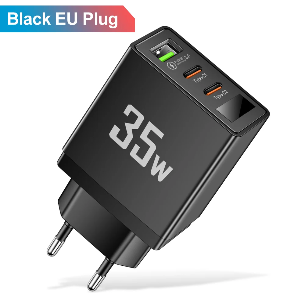 Black EU Plug