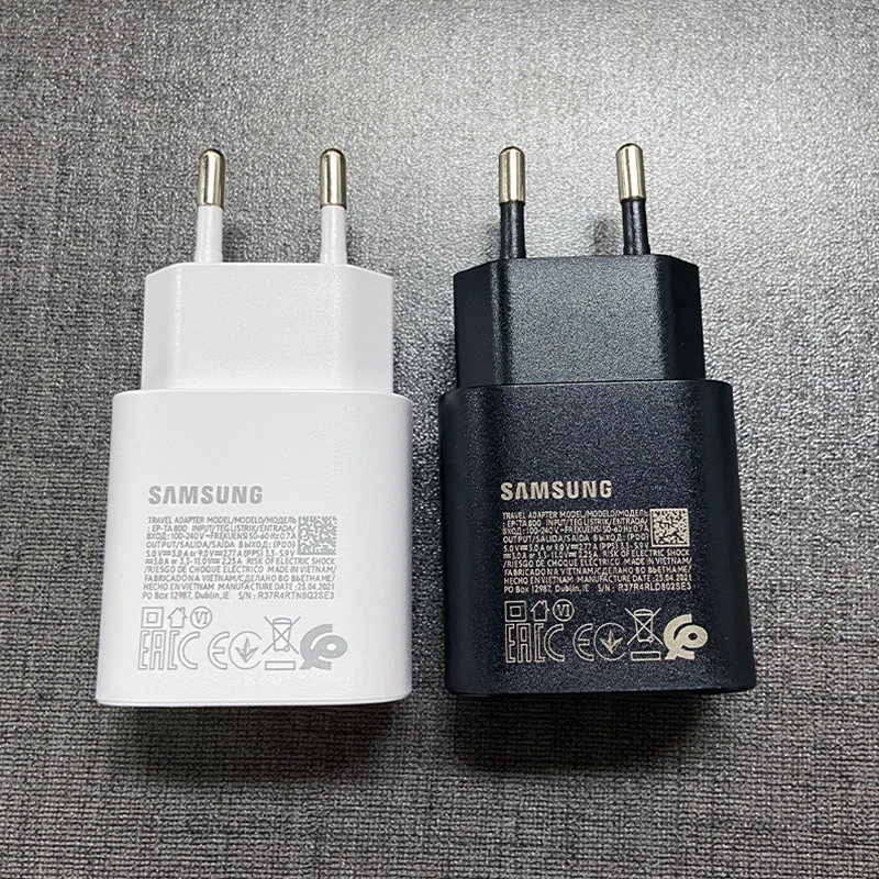 Samsung 25W USB C Charger Super Fast Charge PD Quick Charging USB-C Adapter For Samsung Galaxy S22 ultra S21 FE Note10 A53 A05s