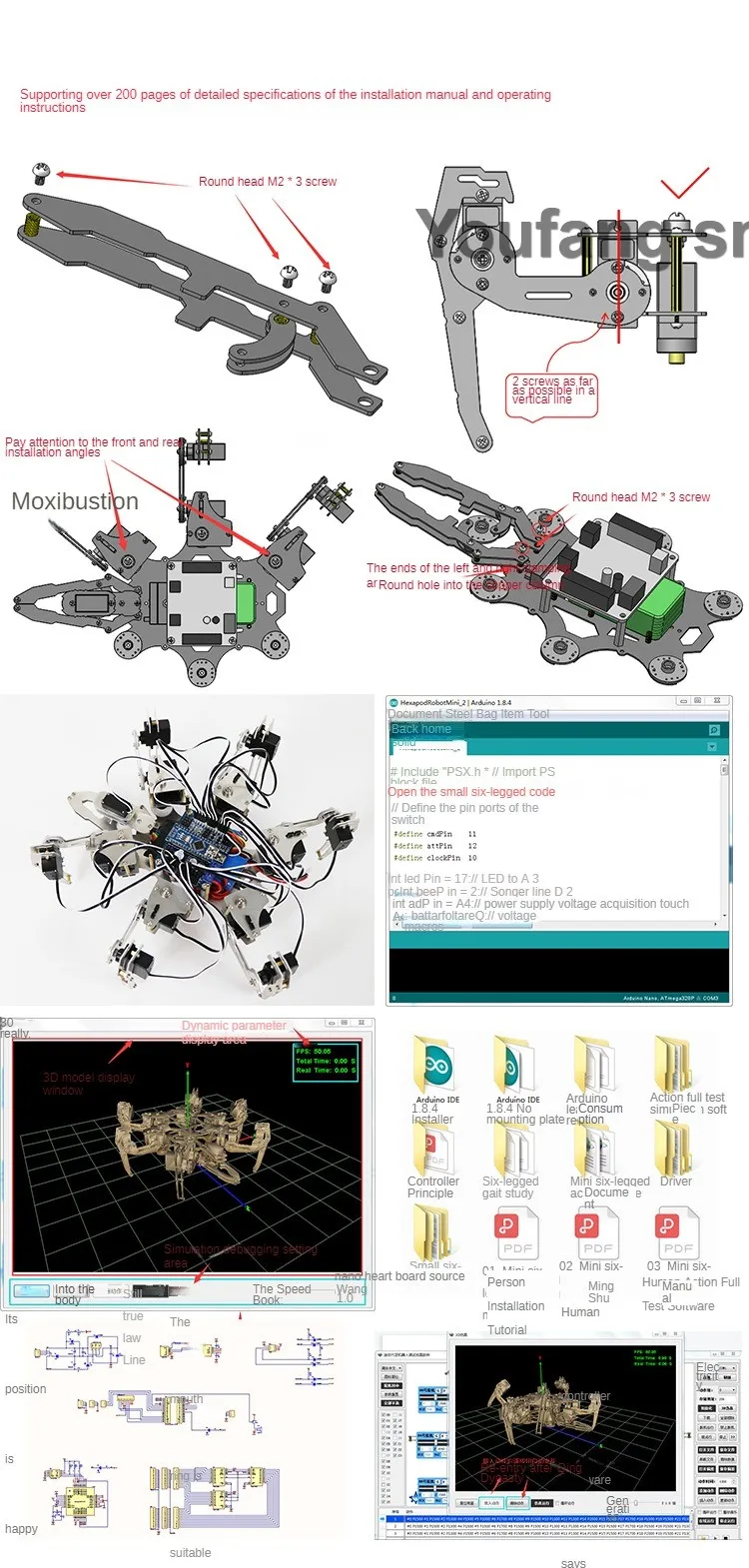 Mini 19 DOF Hexapod Bionic Robot Spider with Servos Claw Teaching set for Arduino Robot DIY Kit NANO Programmable Robot Spider