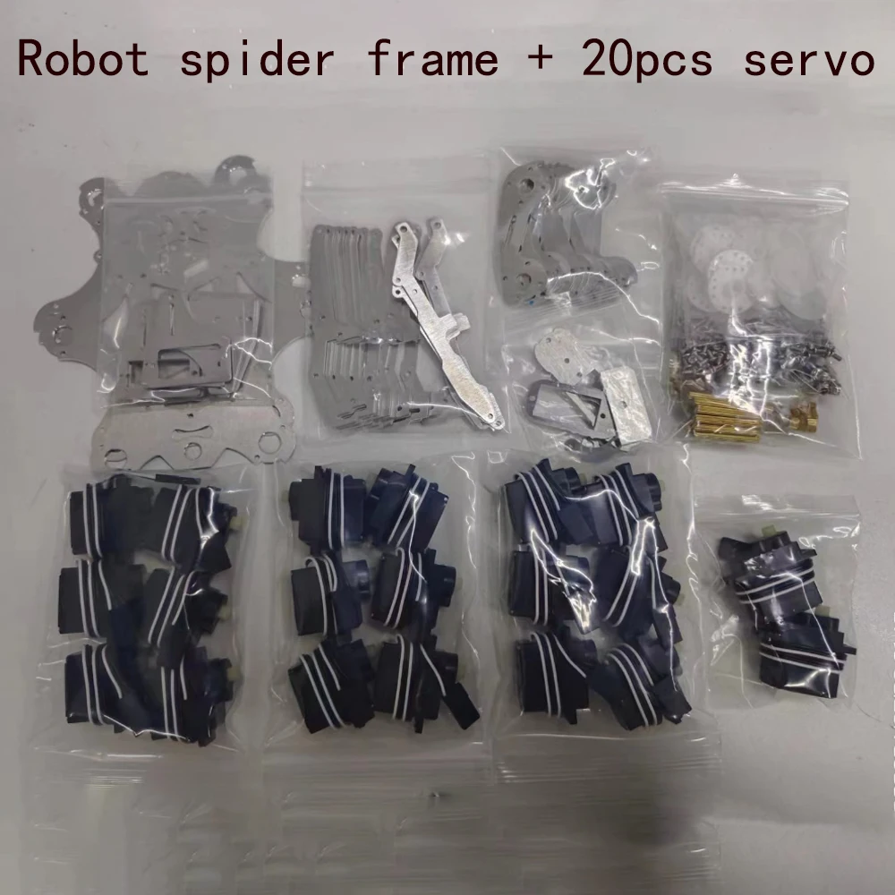 Mini 19 DOF Hexapod Bionic Robot Spider with Servos Claw Teaching set for Arduino Robot DIY Kit NANO Programmable Robot Spider