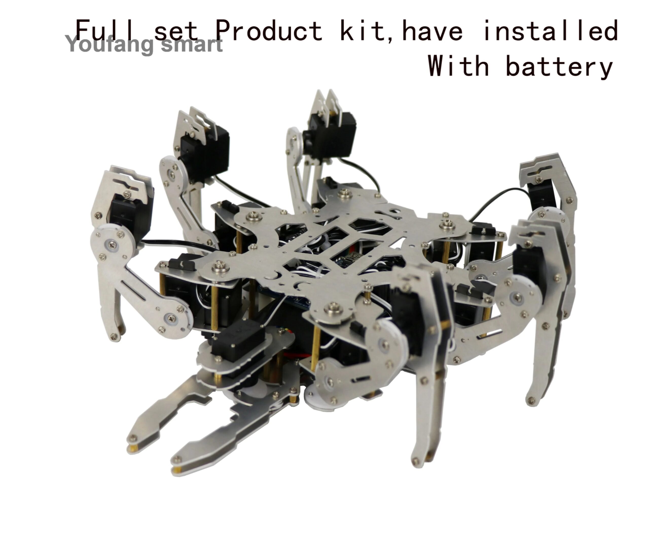 Mini 19 DOF Hexapod Bionic Robot Spider with Servos Claw Teaching set for Arduino Robot DIY Kit NANO Programmable Robot Spider