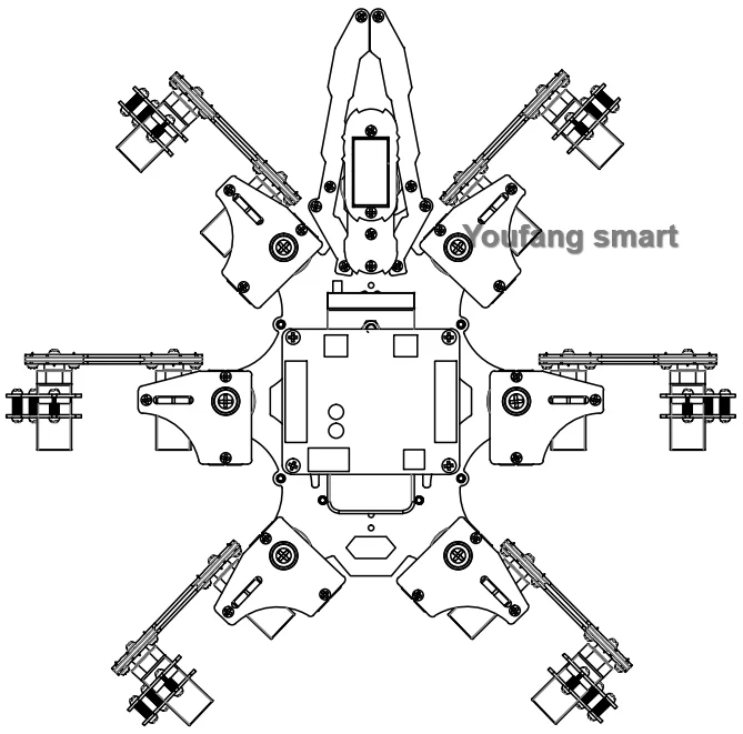 Mini 19 DOF Hexapod Bionic Robot Spider with Servos Claw Teaching set for Arduino Robot DIY Kit NANO Programmable Robot Spider