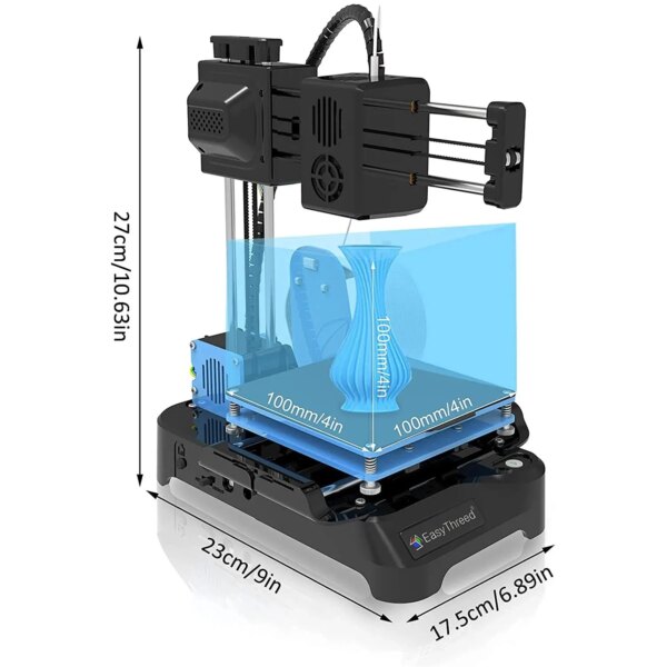 EasyThreed 3D Printer K7 Mini 3D Printers with Low Noise Small 3D Printing Machine Fast Heating DIY Home Compatible with PLA TP - Image 2