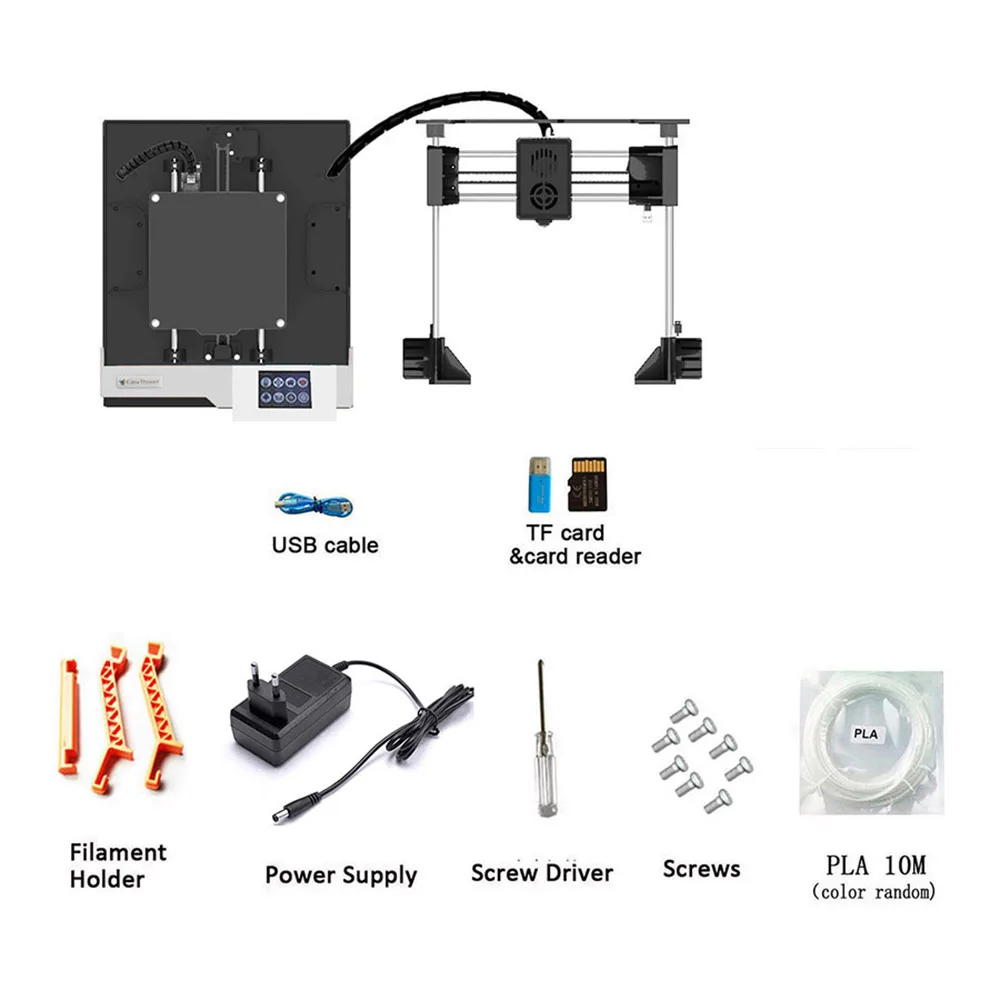 EasyThreed K6 3D Printer FDM Desktop Printing Machine 100x100x100mm/4x4x4inches Removable Platform with 2.4'' Touchscreen