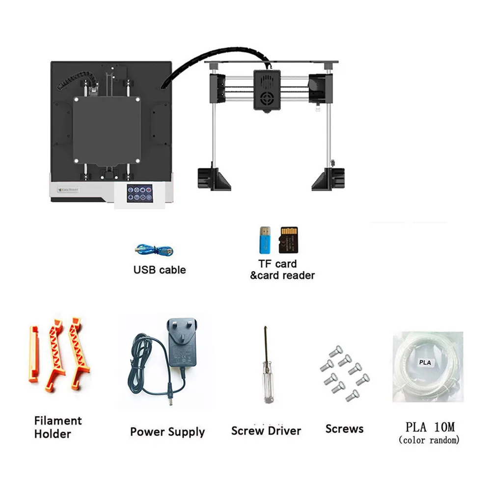 EasyThreed K6 3D Printer FDM Desktop Printing Machine 100x100x100mm/4x4x4inches Removable Platform with 2.4'' Touchscreen