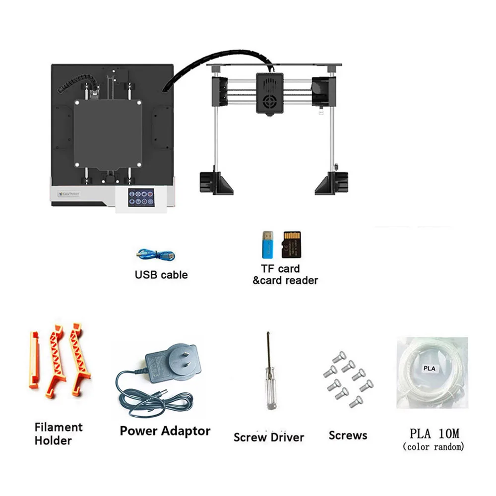 EasyThreed K6 3D Printer FDM Desktop Printing Machine 100x100x100mm/4x4x4inches Removable Platform with 2.4'' Touchscreen