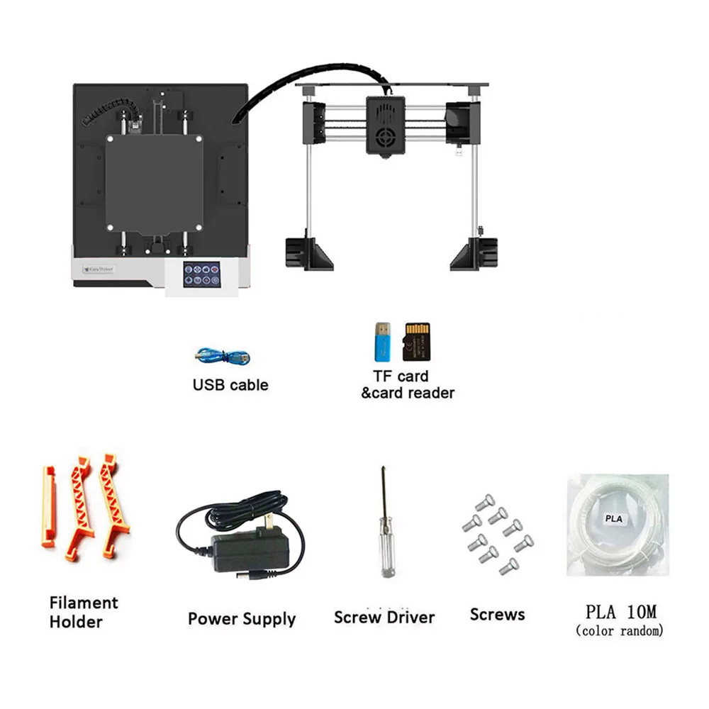 EasyThreed K6 3D Printer FDM Desktop Printing Machine 100x100x100mm/4x4x4inches Removable Platform with 2.4'' Touchscreen