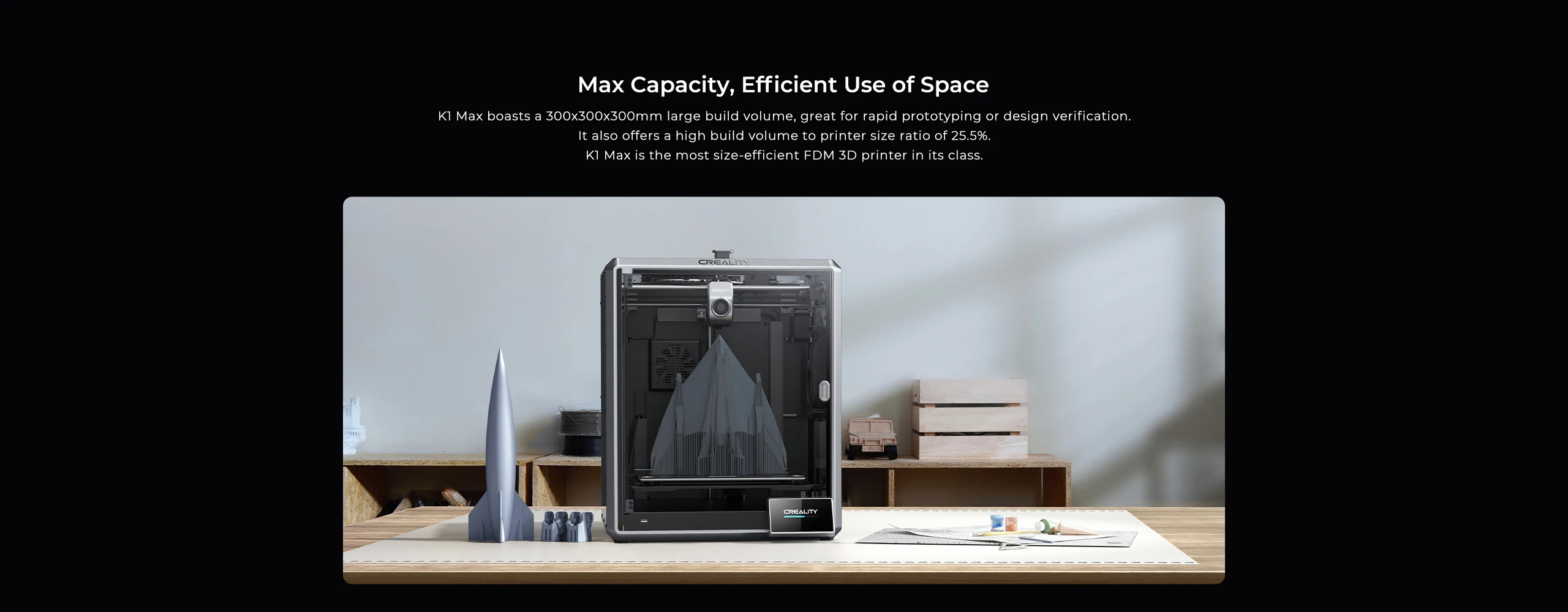 CREALITY K1 Max/ K1C/ K1SE Speedy 3D Printer 600mm/s High-Speed 3D Printers Auto Leveling Dual Cooling Large Printing Size