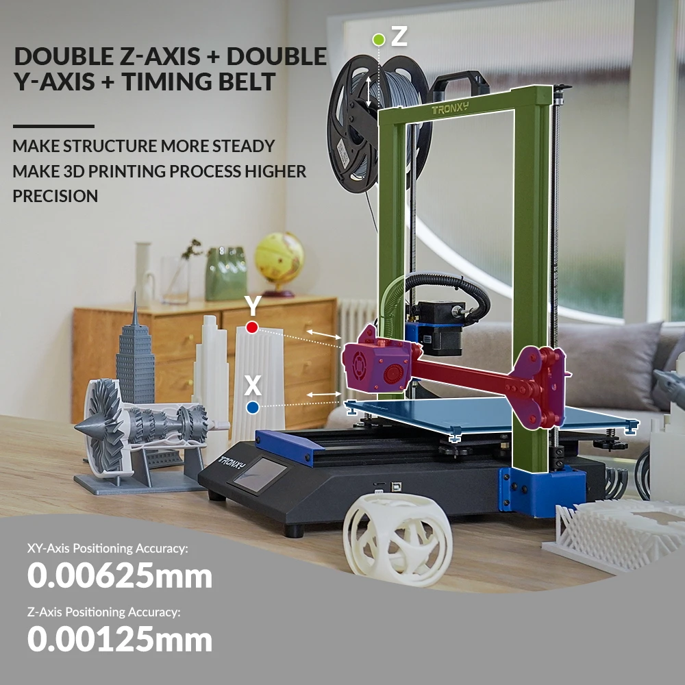 Tronxy 3D Printer XY-3 SE 3 IN 1 High Precision 3D Printing Dual Extruder Laser Engraving Optional Ultra Silent Mainboard