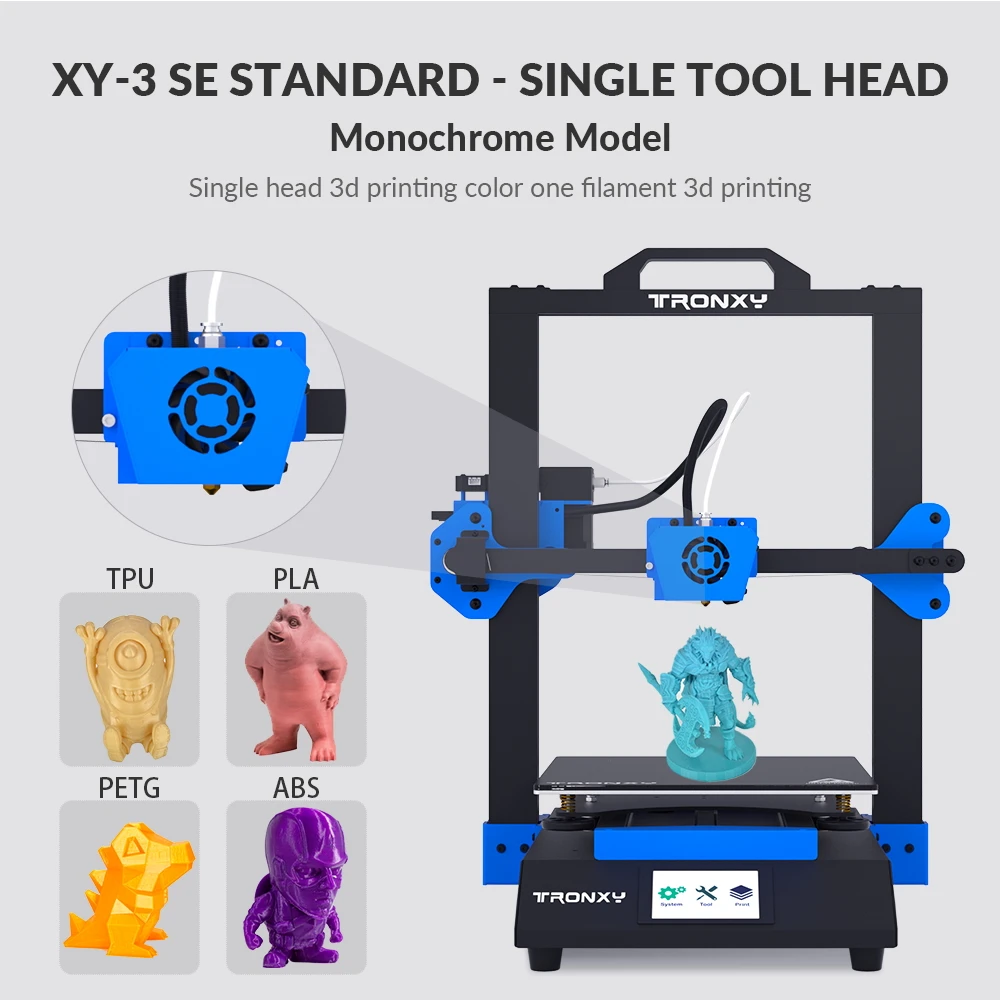 Tronxy 3D Printer XY-3 SE 3 IN 1 High Precision 3D Printing Dual Extruder Laser Engraving Optional Ultra Silent Mainboard