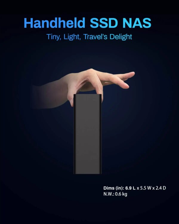 TERRAMASTER F8 SSD Plus NAS - 8Bay All SSD Core i3 8-Core 8-Thread CPU, 16GB RAM, Palm-Sized Network Attached Storage (Diskless) - Image 3