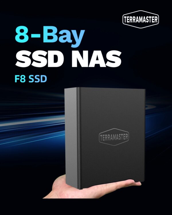 TERRAMASTER F8 SSD NAS Storage - 8Bay All SSD N95 QuadCore CPU, 8GB RAM, Palm-Sized Powerful Network Attached Storage(Diskless))