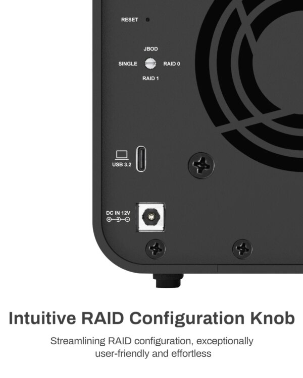 TERRAMASTER D5 Hybrid HDD NVMe Enclosure - USB 3.2 Gen 2 10Gbps Supports RAID 0/1/Single/JBOD Exclusive 2+3 RAID Array - Image 3