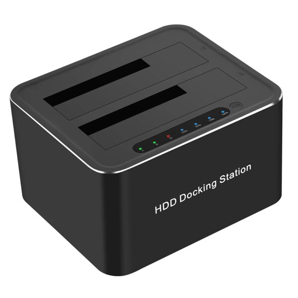 Dual-bay Hard Drive Dock Station Multifunctional for 2.5/3.5 Inch HDD SSD SATA to USB 3.0 HDD Docking Station Hard Disk Base - Image 2