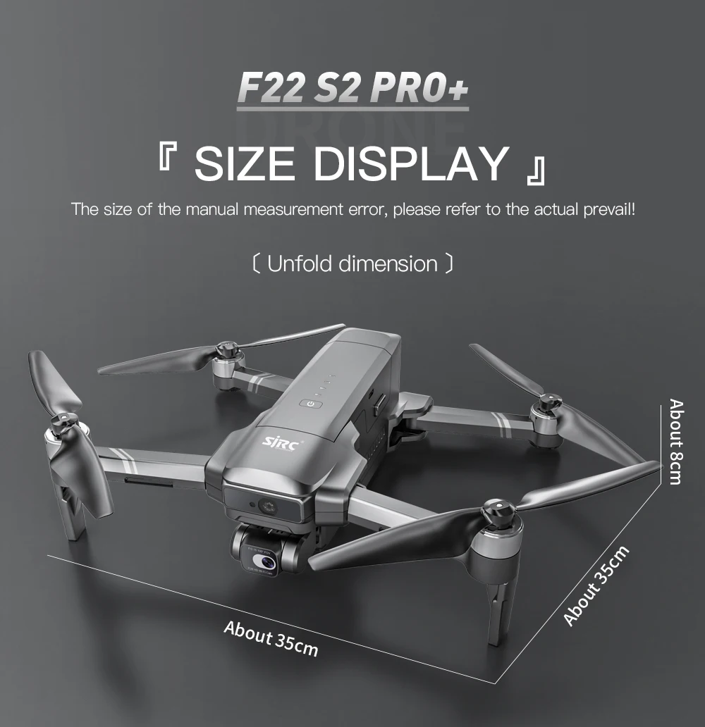 SJRC F22 S2 PRO+ GPS Professional Drone With 4K EIS Camera Obstacle Avoidance Drones 2 Axis Stabilized Gimbal 6KM RC Quadcopter