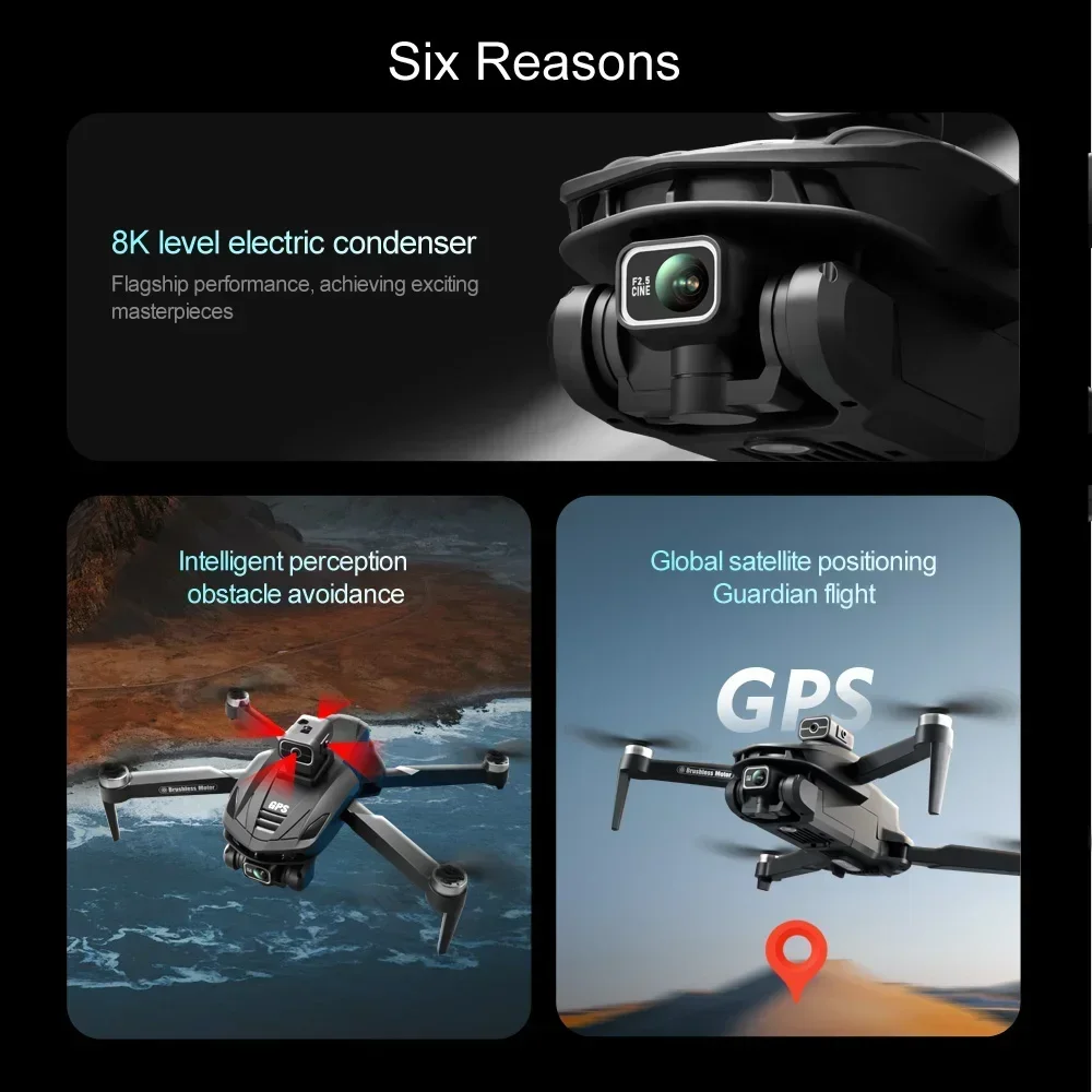 Xiaomi Mijia V168 GPS Drone 4K Professional HD Dual Camera 8K Dron Brushless Motor 5G WIFI FPV Foldable RC Quadcopter Helicopter