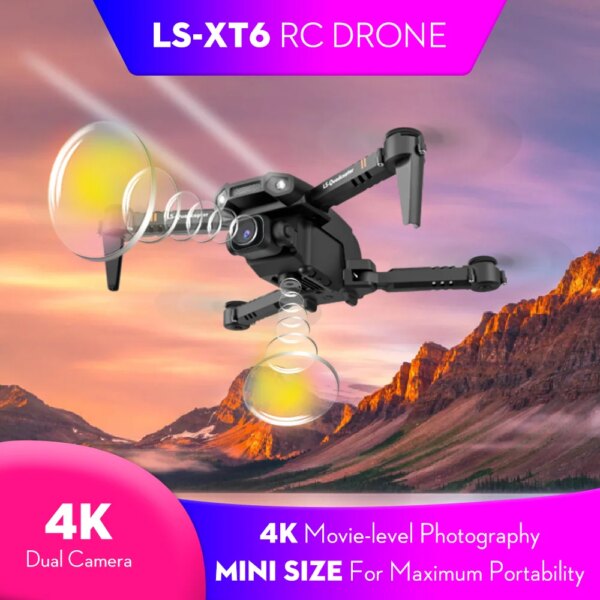 RC Drone Camera 4K Drone Dual Camera Track Flight Gravity Sensor Gesture Photo Video Altitude Hold Headless Mode RC Quadcopter - Image 4