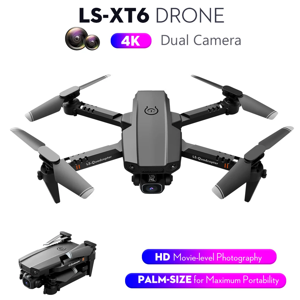 RC Drone Camera 4K Drone Dual Camera Track Flight Gravity Sensor Gesture Photo Video Altitude Hold Headless Mode RC Quadcopter