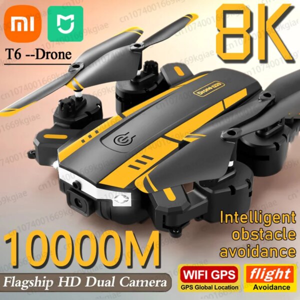 Xiaomi MIJIA T6 Drone 8K Profesional 4K HD GPS Camera Obstacle Avoidance Aerial Photography Optical Flow Foldable Quadcopter 1KM