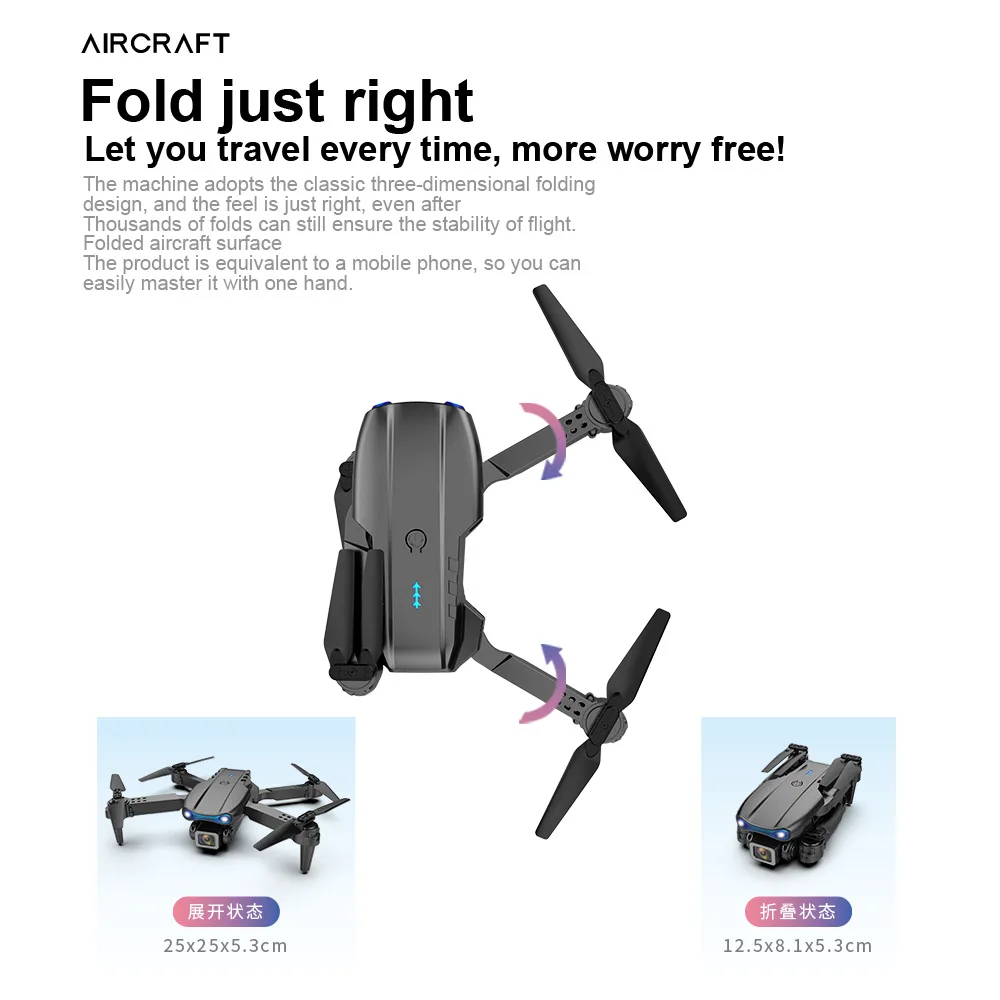 KBDFA K3 E99 Pro Drone Professional Quadcopter Obstacle Avoidance Drones RC Helicopters 4K Dual Camera Dron Remote Control Toys