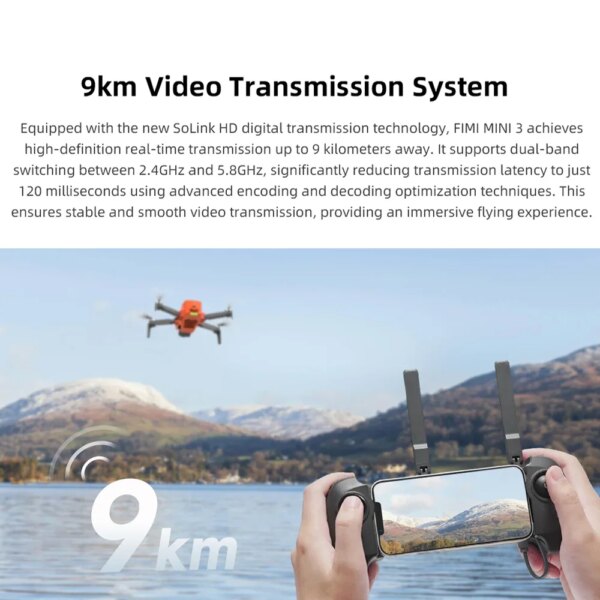 FIMI MINI 3 new drone 4K 60fps 9km range 3-axis Gimbal 249g Ultralight AI Super Night Video design smart tracking mini pro drone - Image 2