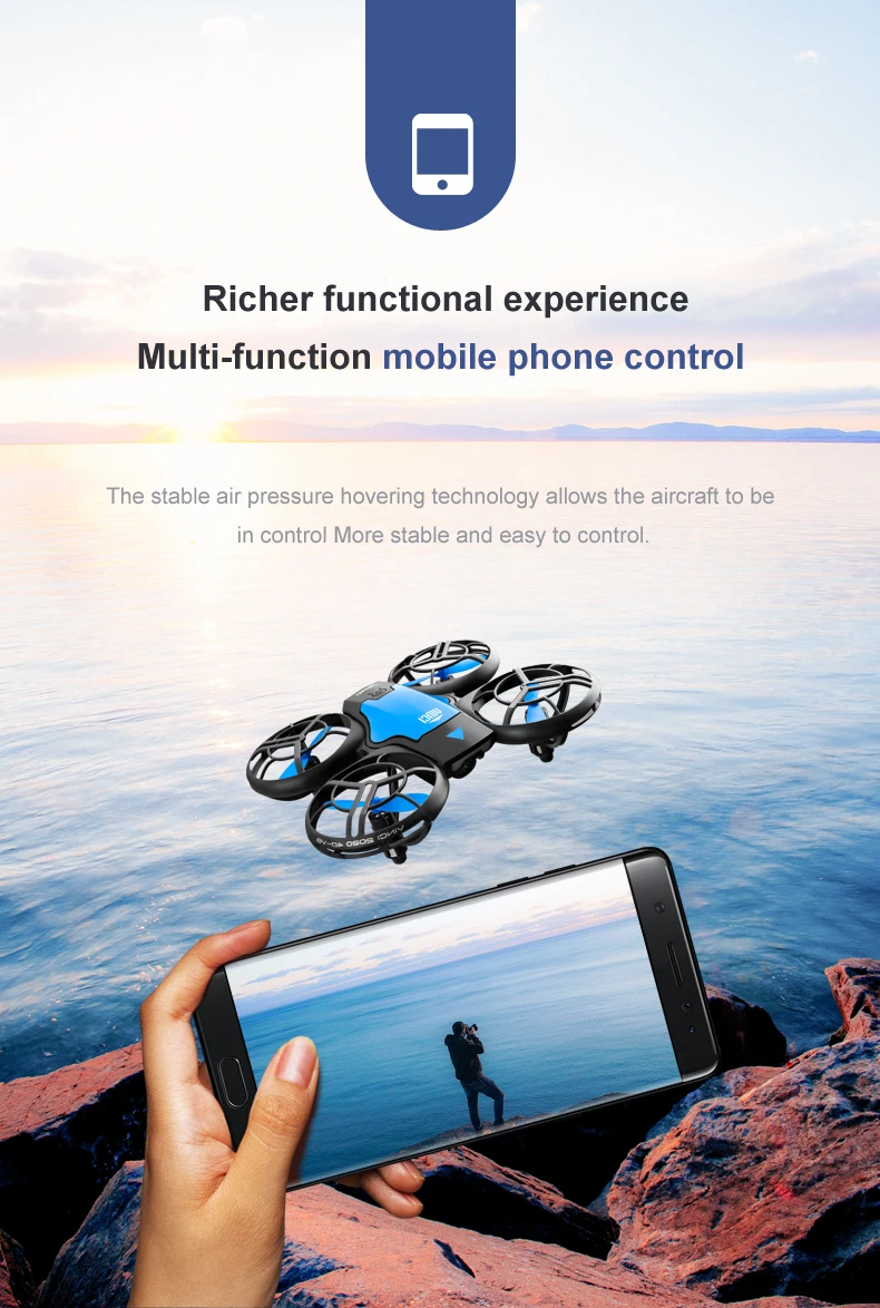 Mini Drone 4k Profession HD Wide Angle Camera 1080P WiFi FPV Drone Camera Height Keep Drones Camera Helicopter Toys