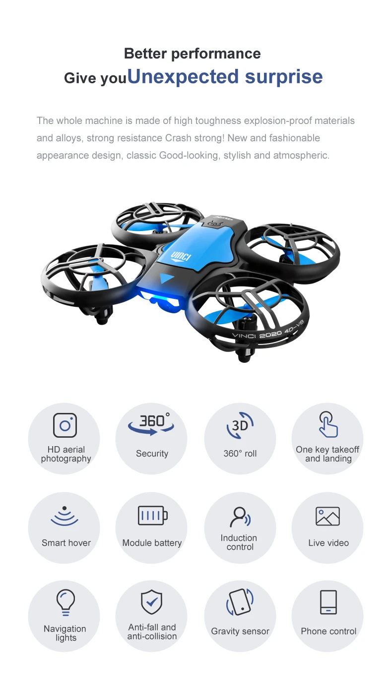 Mini Drone 4k Profession HD Wide Angle Camera 1080P WiFi FPV Drone Camera Height Keep Drones Camera Helicopter Toys