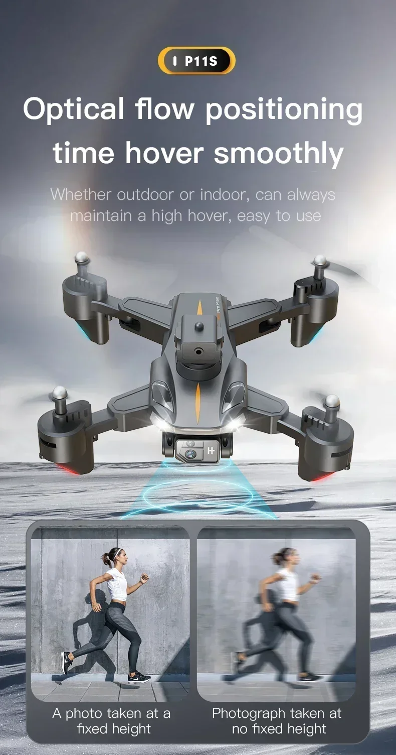 P11 Pro Max Drone 8K 5G GPS Professional HD Aerial Photography Dual-Camera Obstacle Avoidanc Brushless Quadrotor Children Gifts